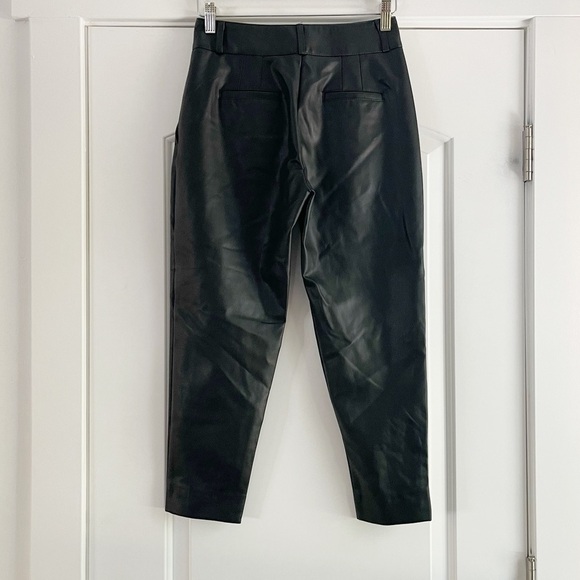 Banana Republic Petite High Rise Tapered Vegan Leather Pant - 0P - Picture 6 of 8